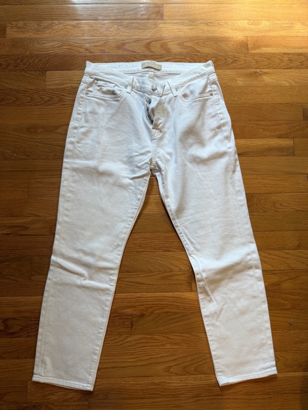 7 For All Mankind White Jeans